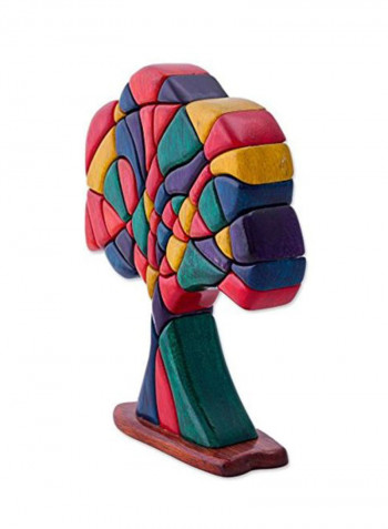 Tree Of Life Sculpture Pink/Blue/Green 6.5x8x2inch