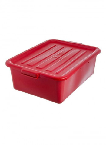 Ergonomic Wash Basin Tote Box Red 20x15x7inch