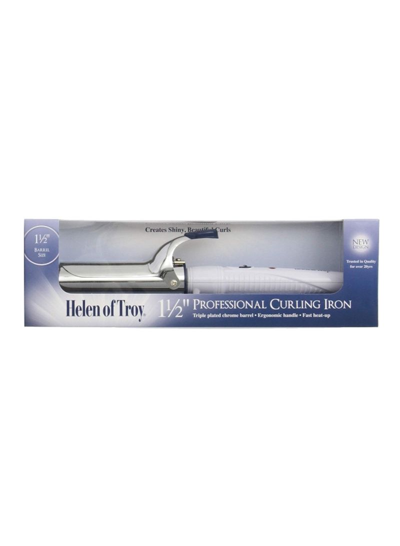 Professional Curling Iron Silver/White