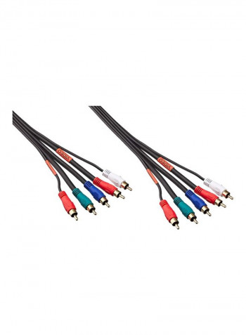 5-RCA Video And Audio Coaxial Cable 50feet Black