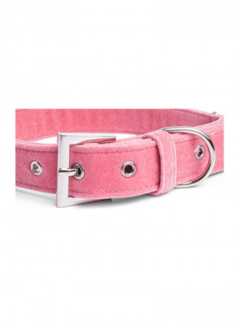 Adjustable Dog Collar Pink/Clear 1x20x0.2inch