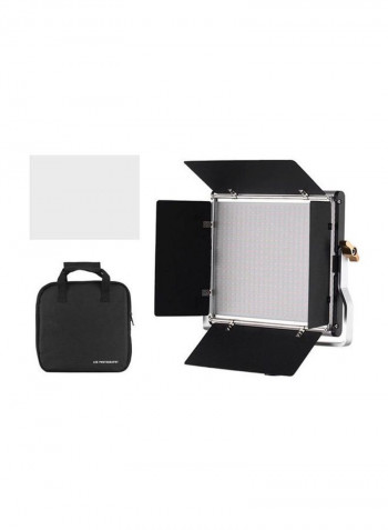 LED Photography Light With Barn Door White/Black