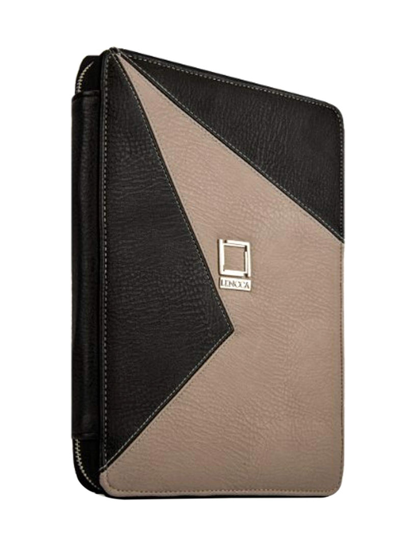 Minky Protective Sleeve For Visual Land Prestige 10Qs 10.1-inch Onyx Black/Brown