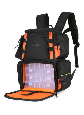 5-Piece Fishing Backpack With Tackle Box Set
