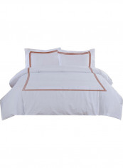 3-Piece Duvet Cover Set Cotton White 102 x 86inch