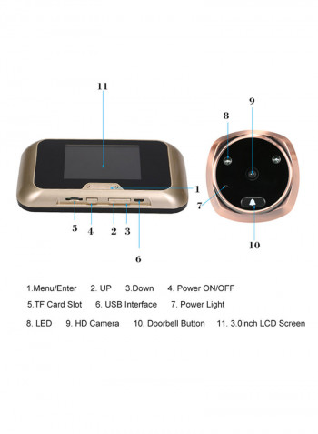 Wireless Smart Remote Control Electronic  Keyless Entry Door Lock Black/Gold 1.245kg