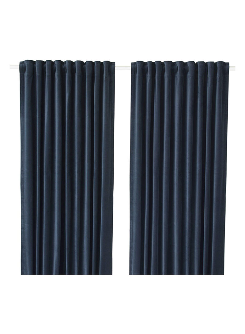 2-Piece Window Curtain Set Blue 140x300centimeter