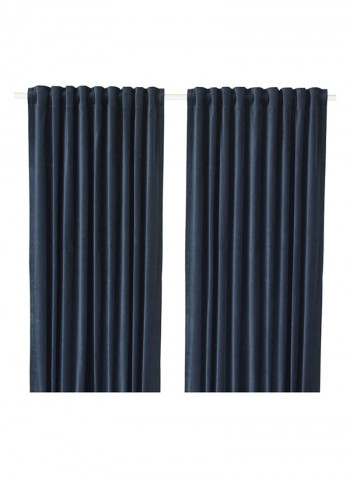 2-Piece Window Curtain Set Blue 140x300centimeter