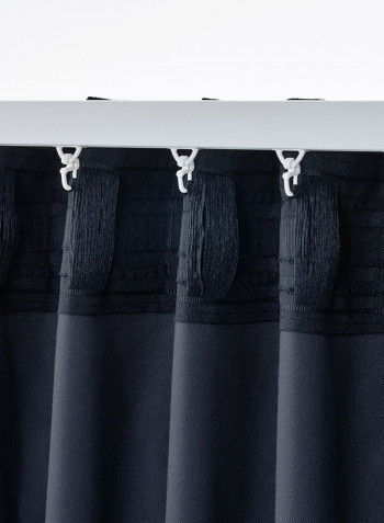 2-Piece Window Curtain Set Blue 140x300centimeter