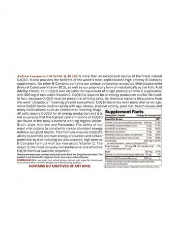 Coenzyme Q-10 Dietary Supplement 200mg - 60 Capsules