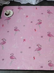 Flamingo Pattern Living Room Floor Mat Pink M