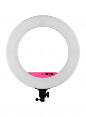 LED Fill-In Ring Light With Carrying Bag 18inch White/Black