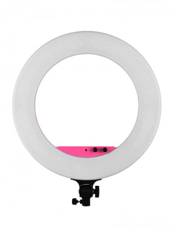 LED Fill-In Ring Light With Carrying Bag 18inch White/Black