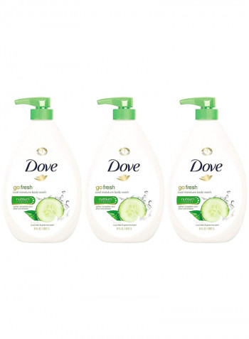 Pack Of 3 Go Fresh Cool Moisture Body Wash 3 x 3.4ounce