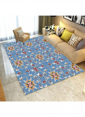 Floral Pattern Anti-Slip Carpet Blue 120 x 160cm reviews Floral Pattern Anti-Slip Carpet Blue 120 x 160cm