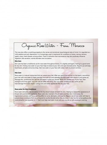 Organic Moroccan Rose Water 4ounce