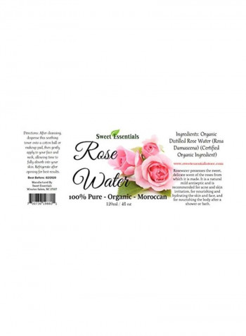 Organic Moroccan Rose Water 4ounce