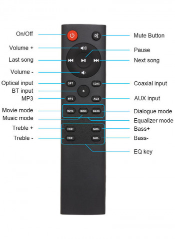 Wall Mounted Bluetooth 5.0 Speaker LU-VQ9-90 Black