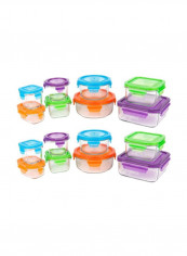 Pack Of 8 Food Storage Container Set Green/Purple/Clear reviews Pack Of 8 Food Storage Container Set Green/Purple/Clear
