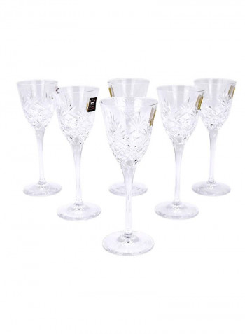 6-Pieces Glass Set Clear 13X20X17centimeter