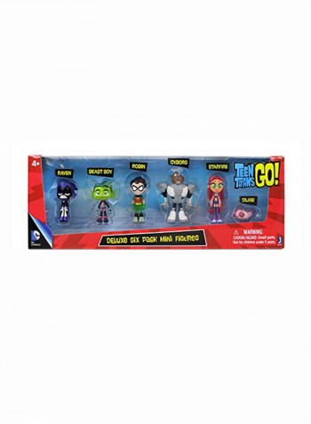 Pack Of 6 Teen Titans Action Figure 2-Inch