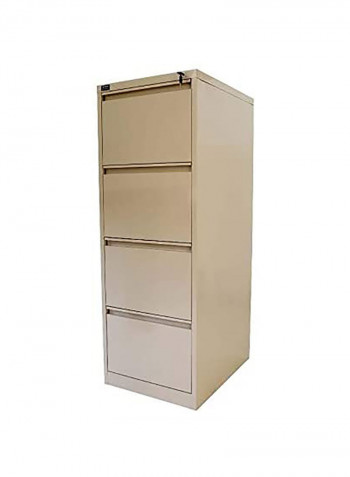 4-Drawer Steel Filling Cabinet Beige