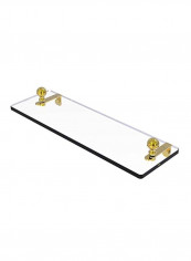 Mambo Vanity Beveled Edges Glass Shelf Clear/Gold 16inch