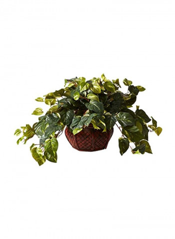 Pothos With Vase Artificial Plant Green/Brown