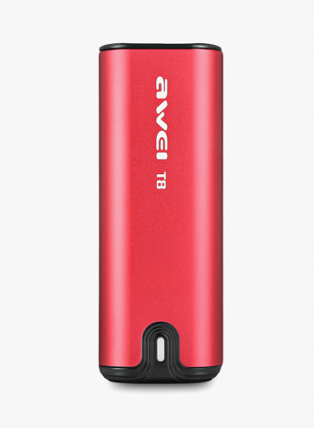 T8 Bluetooth In-Ear Earphones With Charging Base Rose Red