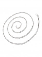 Rhodium Plated 925 Sterling Silver Chain Necklace
