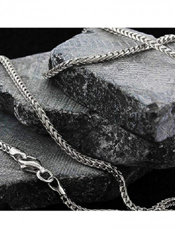 Rhodium Plated 925 Sterling Silver Chain Necklace