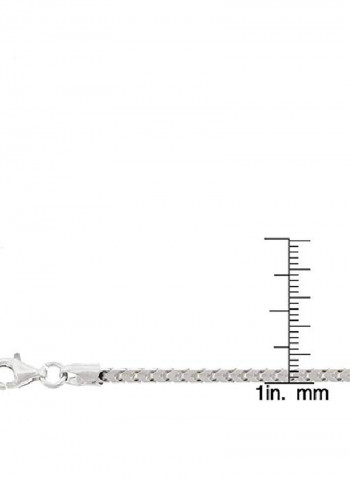 Rhodium Plated 925 Sterling Silver Chain Necklace