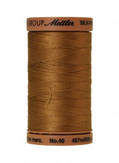 Silk-Finish Solid Cotton Thread Brown