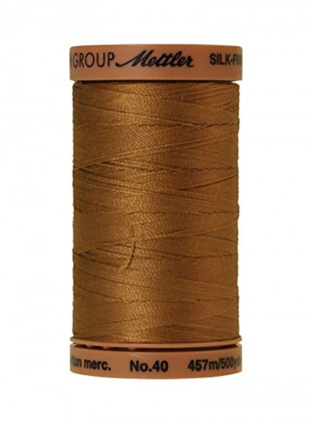 Silk-Finish Solid Cotton Thread Brown