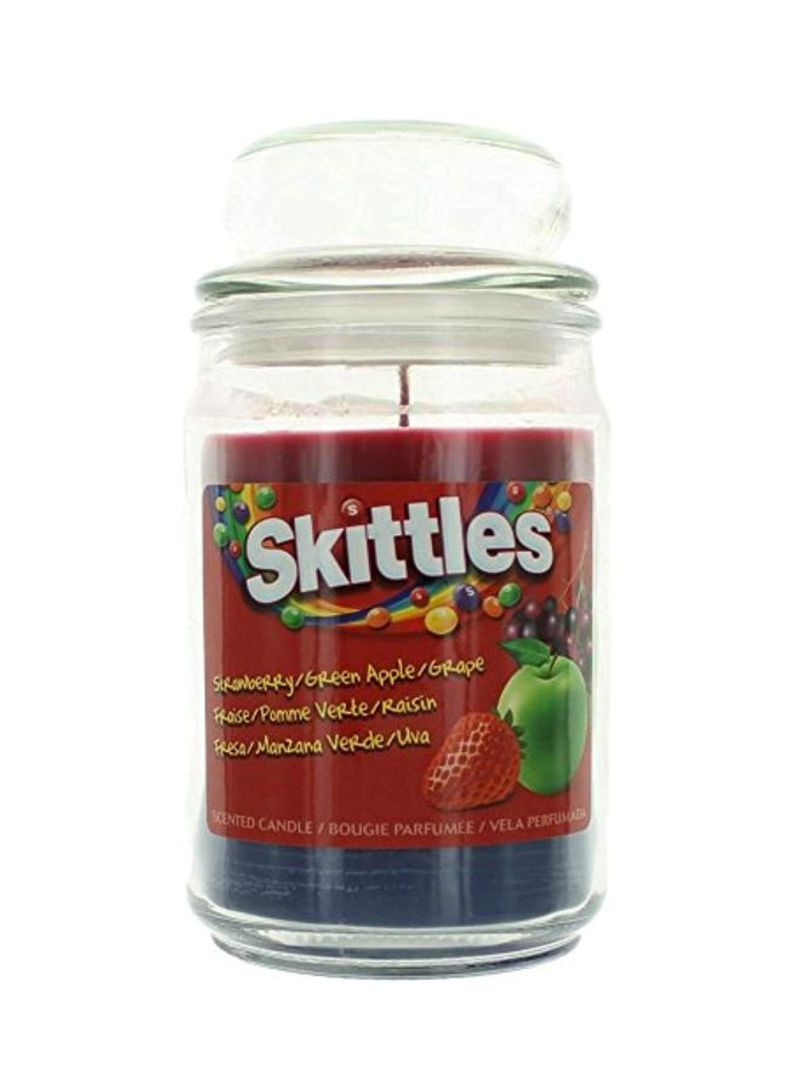 Triple Poured Skittle Fruit Scented Candle Blue/Red 16ounce