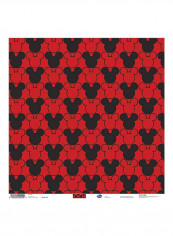 25-Piece Mickey Mouse Printed Scrapbook Paper Black/Red
