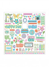 30-Piece Happy Element Sticker Sheet Multicolour reviews 30-Piece Happy Element Sticker Sheet Multicolour