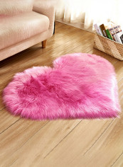Home Plus Carpet Soft Heart Shaped Washable Bedroom Living Room Study Rug Pink L