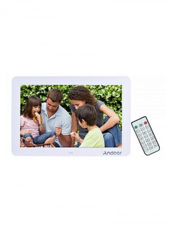 LED Digital Picture Frame With Remote - EU Plug White