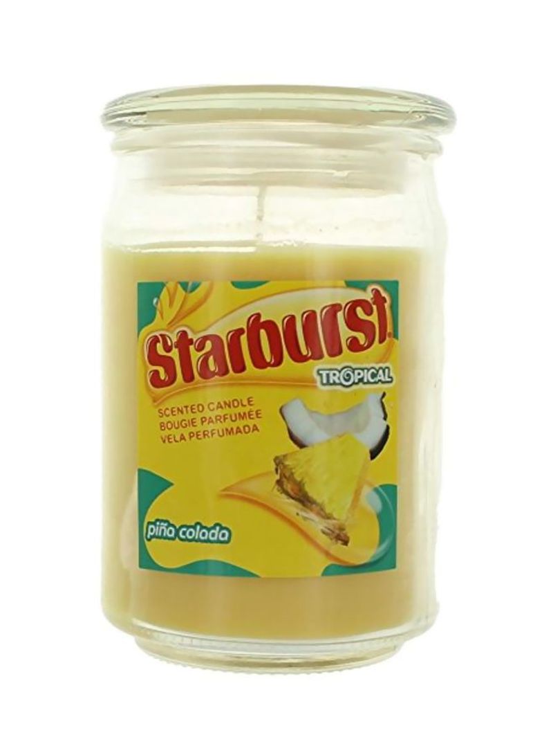 Pina Colada Scented Candle Yellow 16ounce