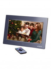 Pack Of 3 LCD Digital Photo Frame With Remote And US Plug 27.5x2.5x18.5cm Grey