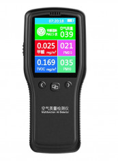 Air Quality Monitor Digital Detector Meter Black