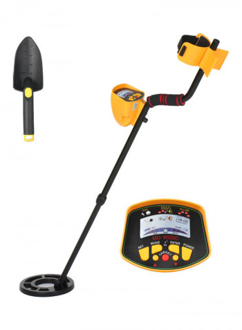 Waterproof Metal Detector With Shovel And Rake Yellow