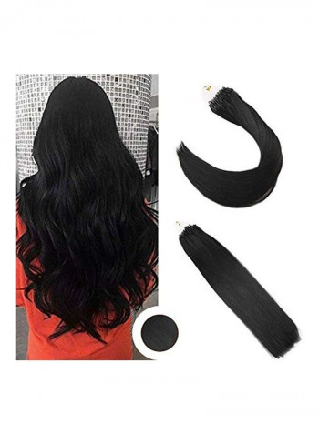 50-Stand Wavy Hair Extension Black 24inch