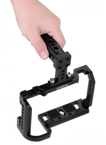 Camera Cage With Top Handle Black