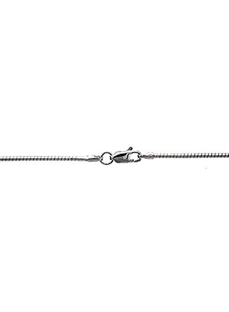 Sterling Silver  Round Omega Choker Necklace