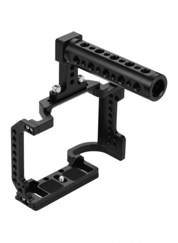 Video Camera Cage and Top Handle Kit with Cold Shoe Mount Black