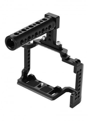 Video Camera Cage and Top Handle Kit with Cold Shoe Mount Black