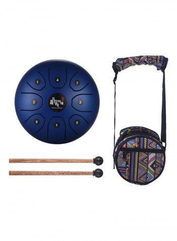 8-Tone Steel Tongue Drum With Carry Bag