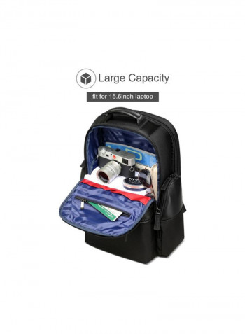 Three-Layer Waterproof Laptop Bag 35 x 22.5 x 44centimeter Black